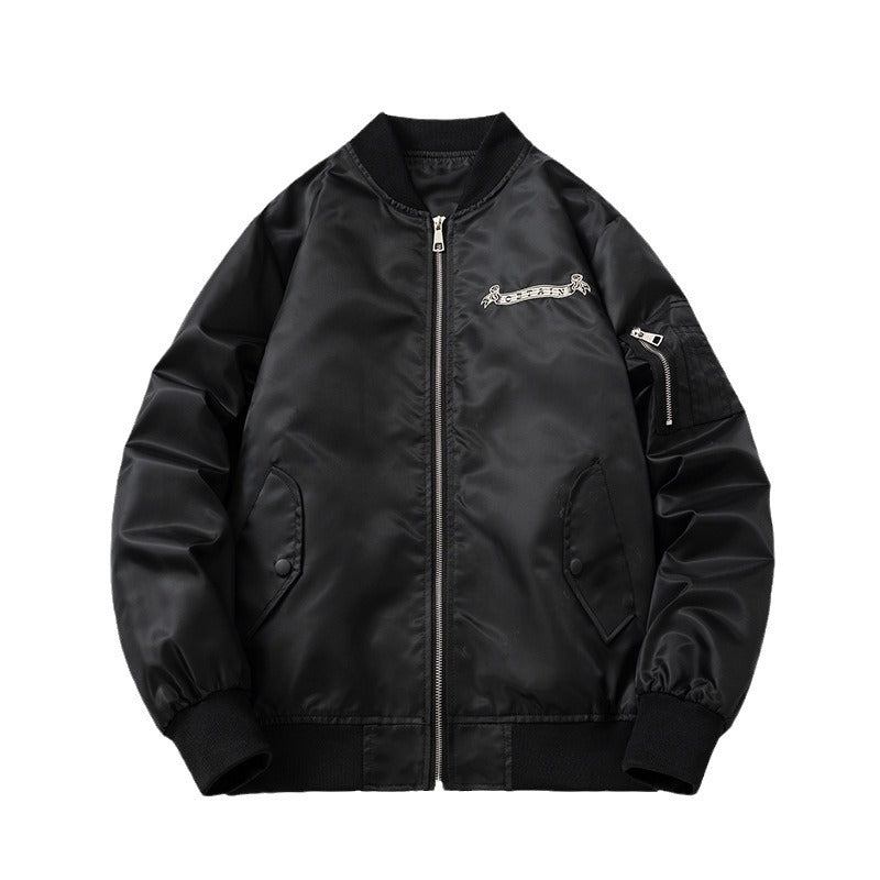 Harajuku Style Yokosuka Embroidered Jacket Air Force MA-1 Flight Suit Baseball Jacket BF Style Outerwear