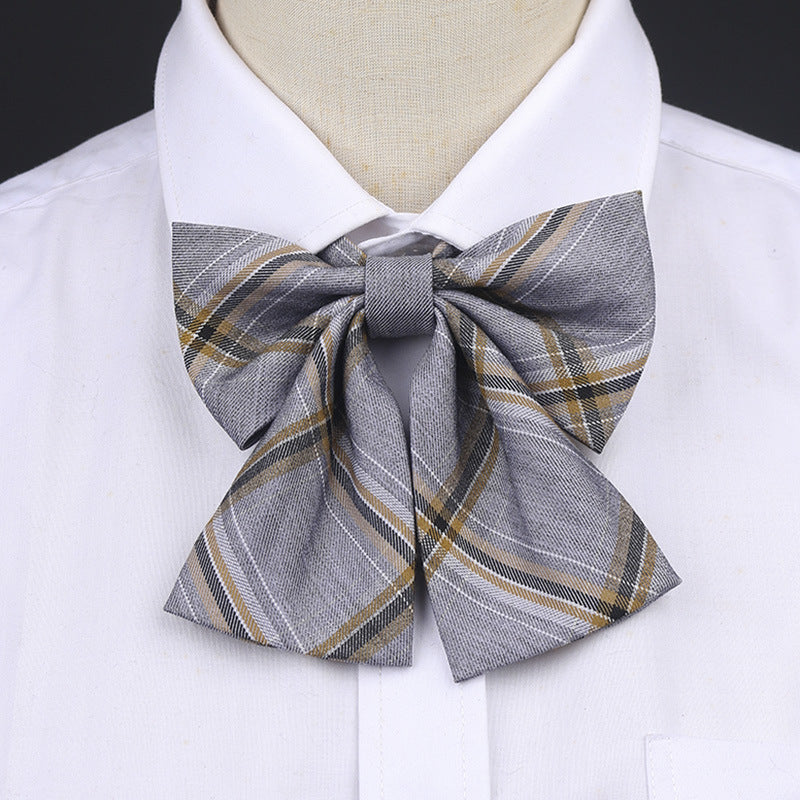 Cotton JK Bow Tie Skirt with Plaid Ornaments