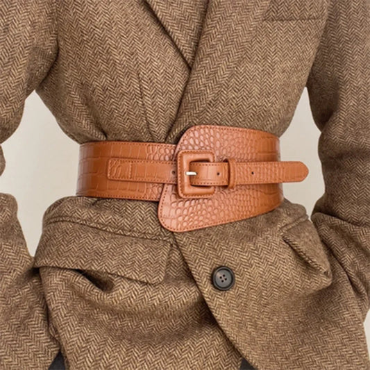 Harajuku Style Wide Waist Elastic Stretch Belt