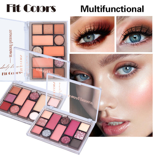 12-Color Matte & Pearlescent Makeup Powder Palette
