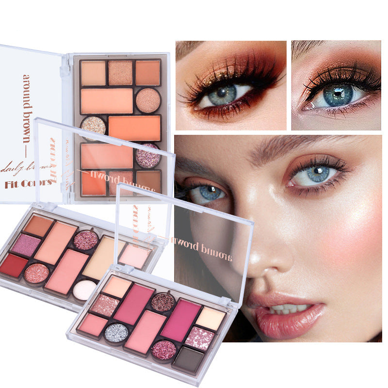 12-Color Matte & Pearlescent Makeup Powder Palette
