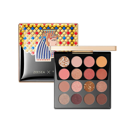16 Color Egyptian Eyeshadow Palette - Holographic & Matte