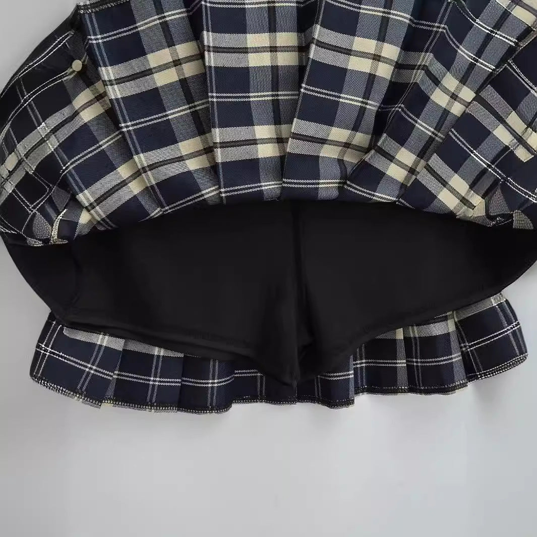 A-Line High-Waisted Short Skirt