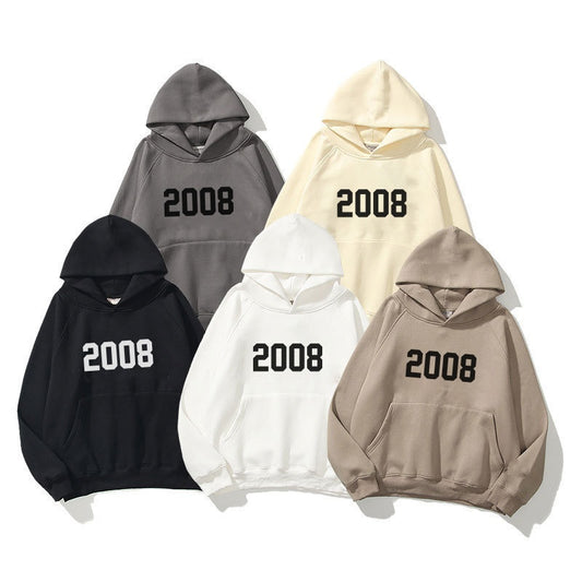 Trendy 2008 Word Hoodie - Harajuku Style