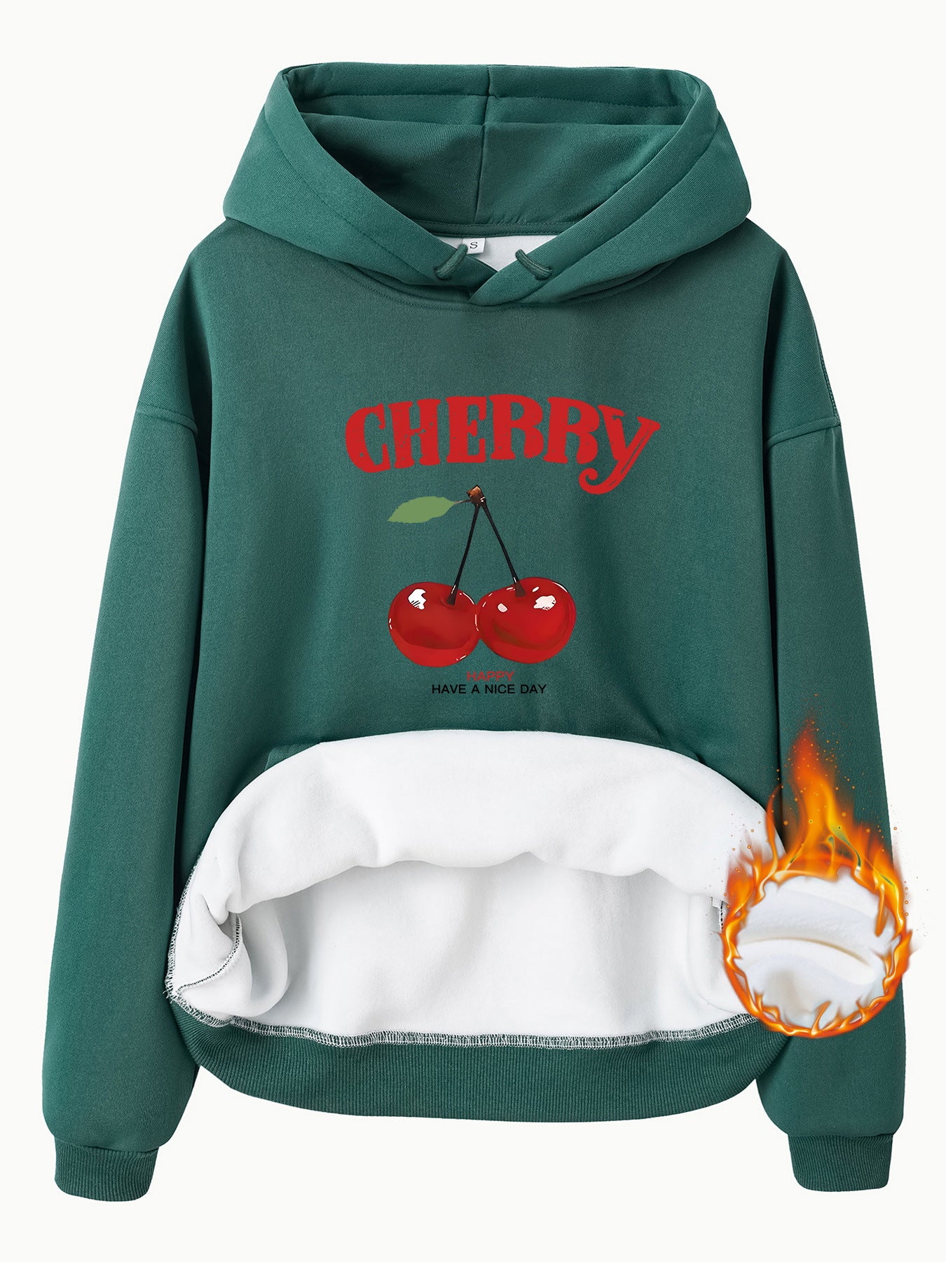 Hooded Long Sleeve Fleece Hoodie with Kangaroo Pocket