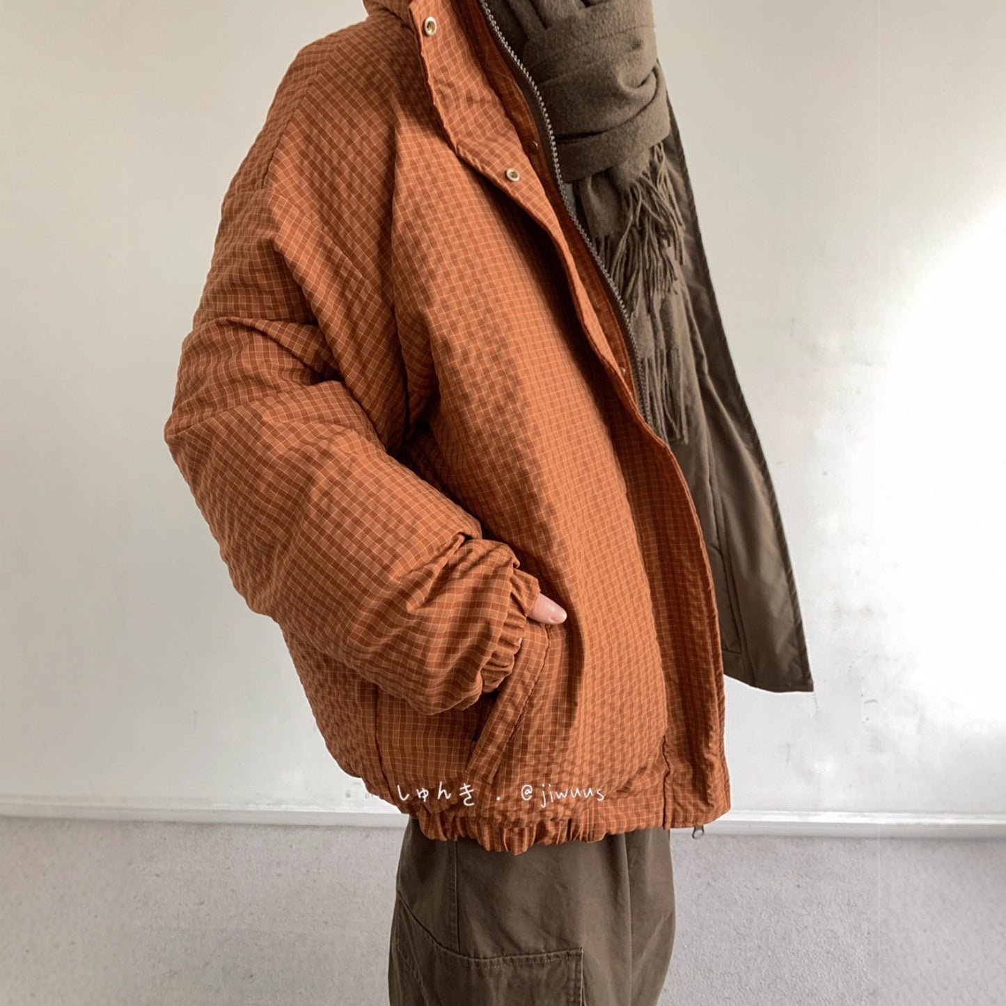 Retro Stand-Up Collar Reversible Down Cotton Coat - Loose Thick Warm Cotton Jacket