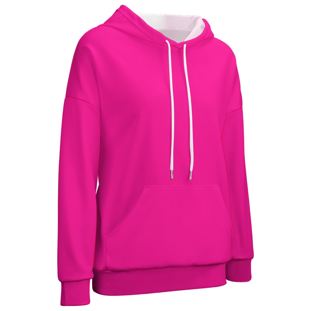 Highlighter Hot Pink Dropped Sleeve Hoodie