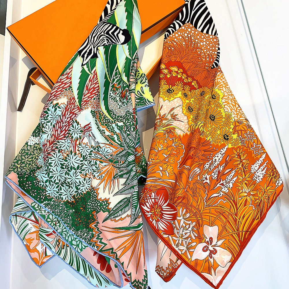 Handmade Jungle Horse Square Scarf - Harajuku Style