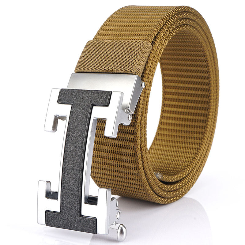 Men's Nylon Automatic Buckle Casual Belt