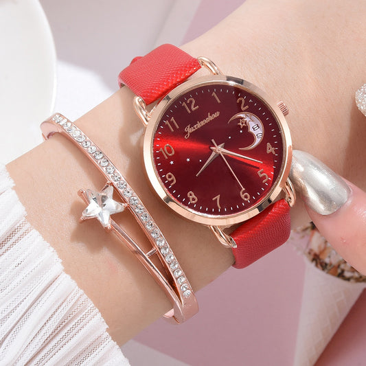 Luxury Leather Band Women's Wrist Watch - Harajuku Style