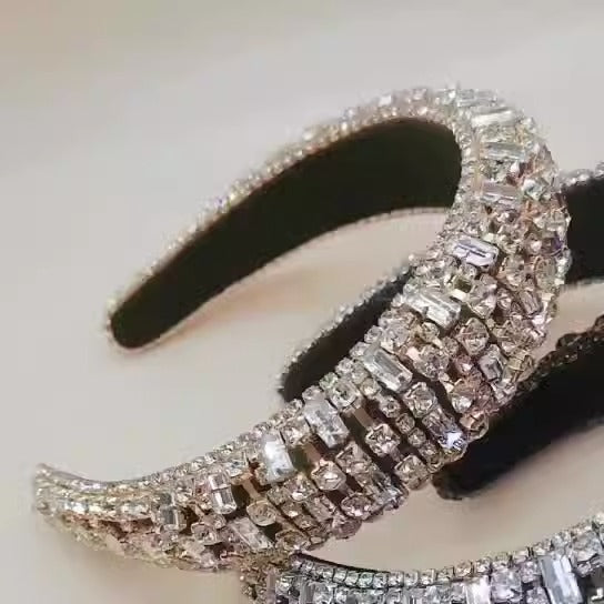 Luxury Sparkly Crystal Pearl Baroque Hairband