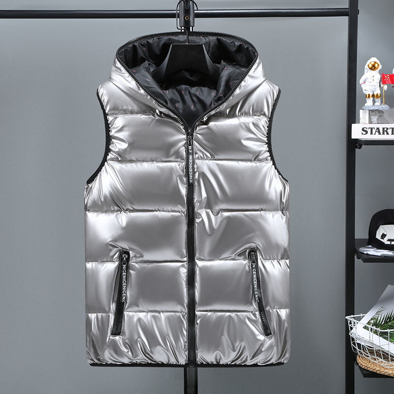 Harajuku Style Women's Winter Hooded Vest - Bright Colors