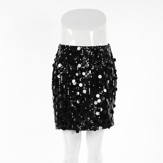 Harajuku High Waisted Sequined Short Skirt
