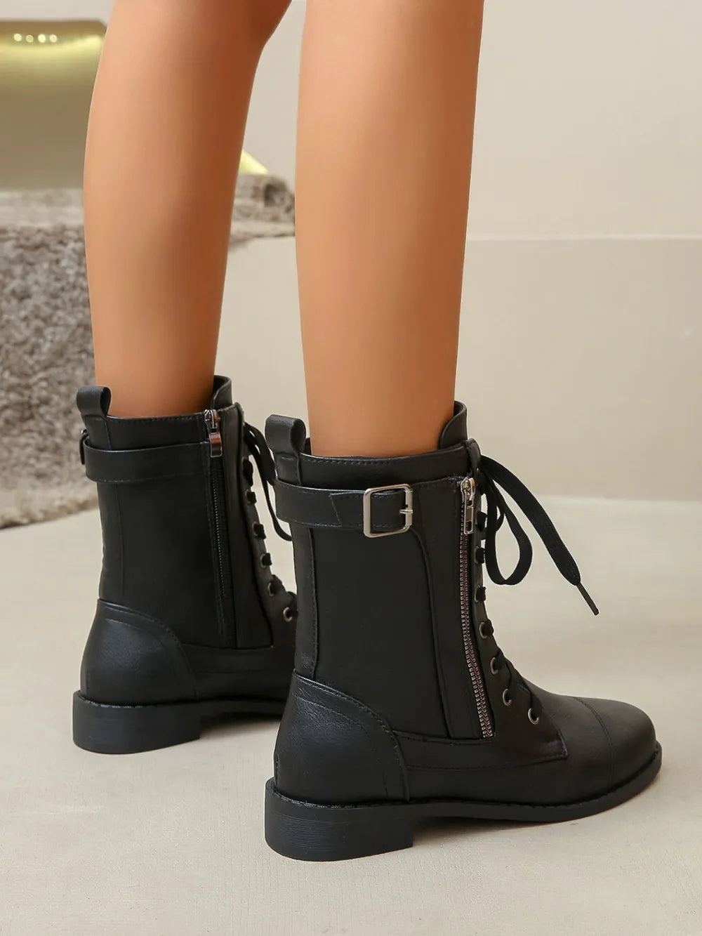 Leather Lace-Up Boots for Stylish Casual Wear