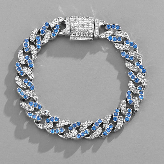Harajuku Style Mixed Color Cuban Chain Necklace - Hip Hop Vibe