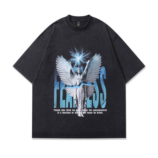 Harajuku Style Vintage Band Print T-Shirt for Men
