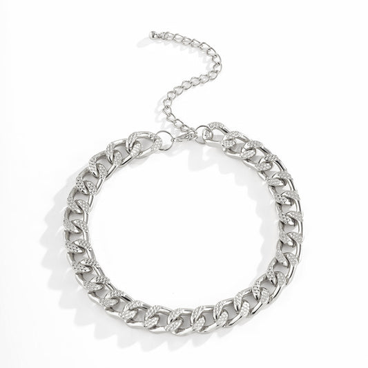 Harajuku Style Minimalist Pitted Metal Chain Necklace