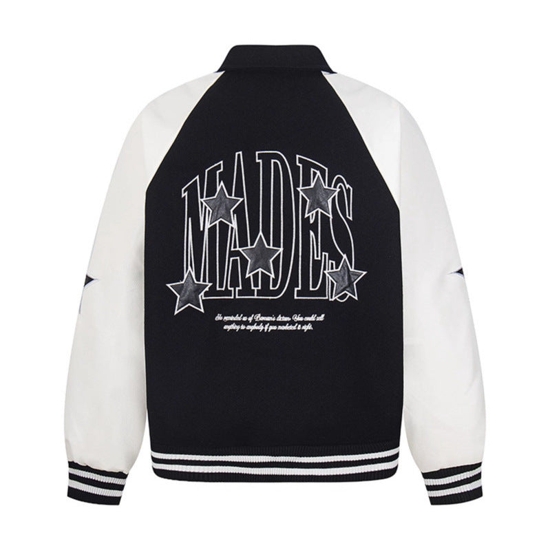 Harajuku Stars Varsity Jacket Casual Loose Jacket