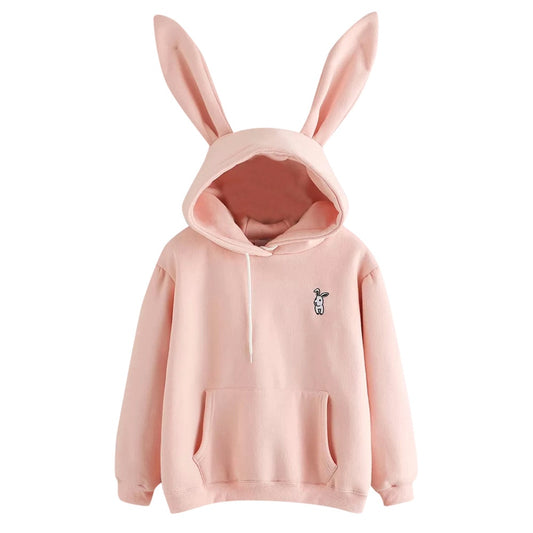 Cute Rabbit Ears Harajuku Hoodie for Women