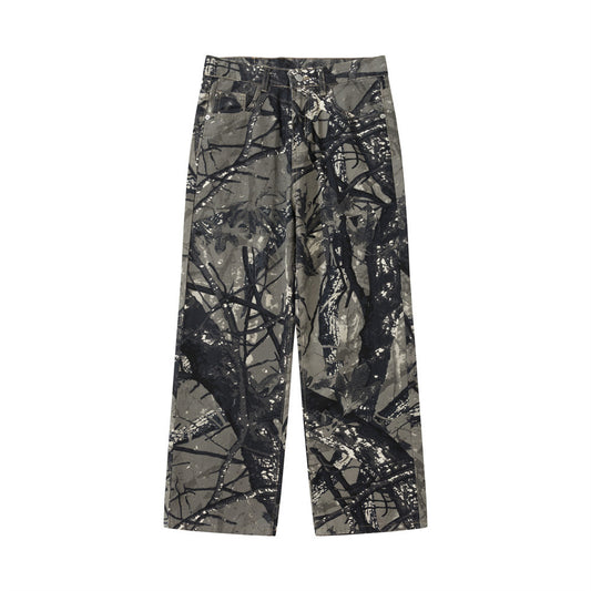 Men's Harajuku Style Digital Print Camouflage Work Pants
