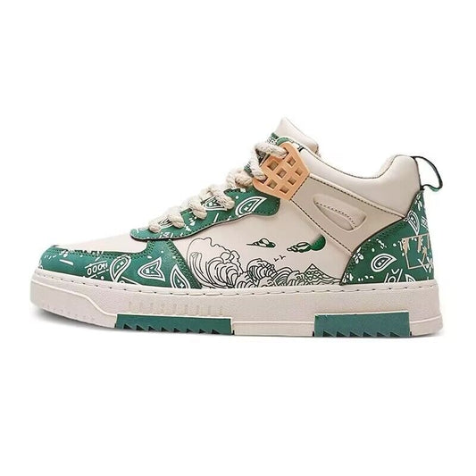 Harajuku Style Breathable Thick Soled White Casual Shoes