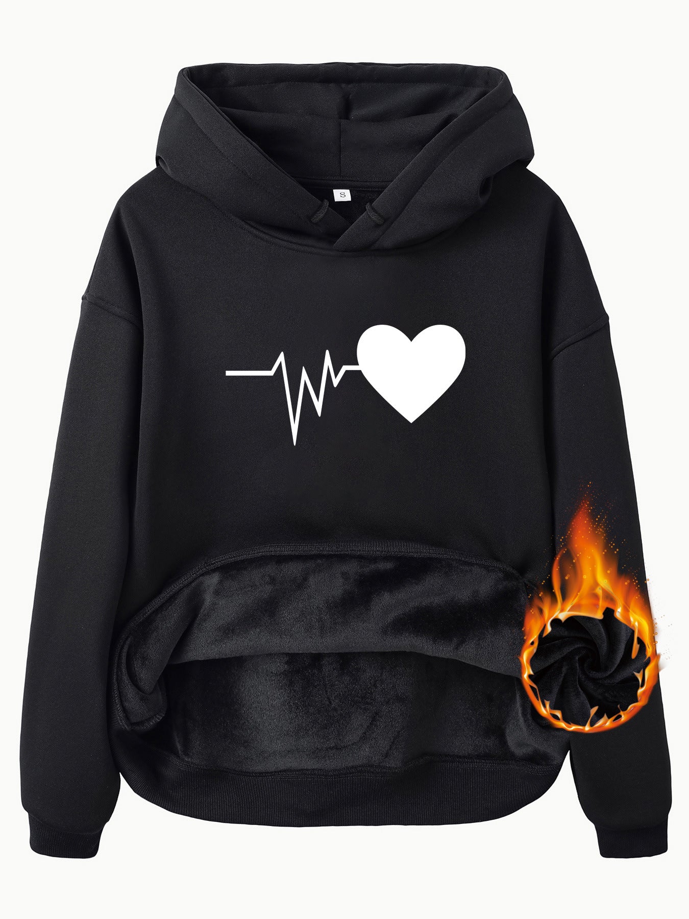 Thick Textured Heart-Shaped Love Print