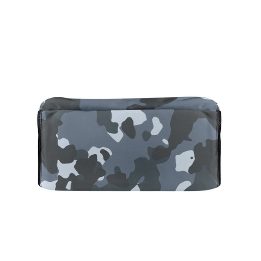 Dark Blue Gray Camo All Over Print Leisure Sports Backpack