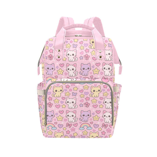 Cartoon Cat Rainbow Harajuku Kawaii Multi-Function Backpack