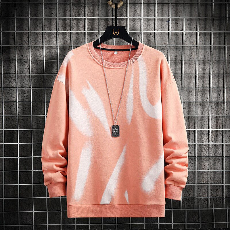 Harajuku Street Style Print Sweatshirt for Men