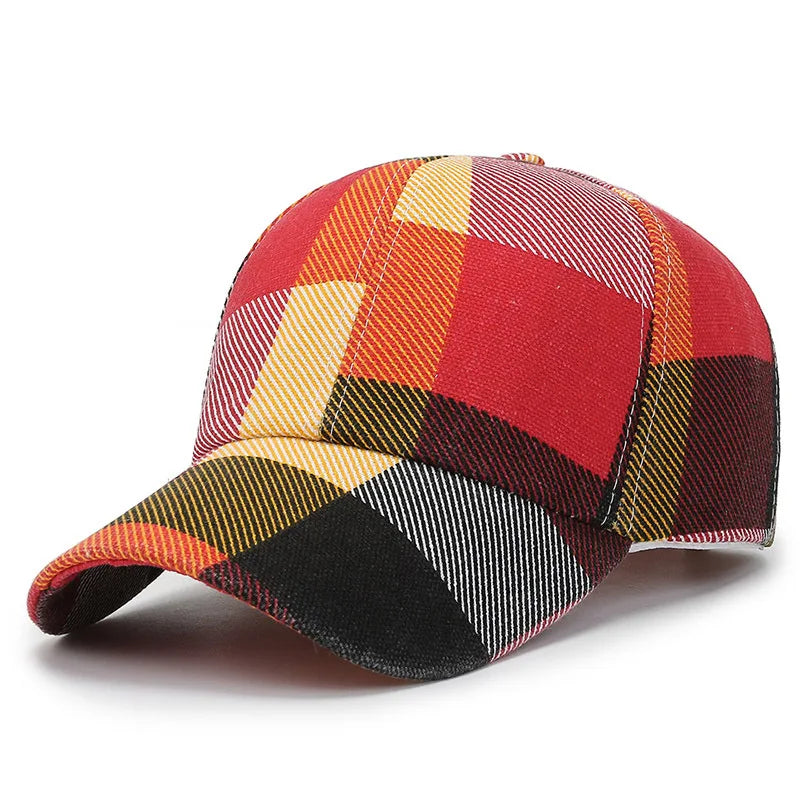 Harajuku Style Large Grid Sun Hat for Men
