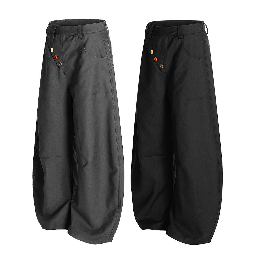 Harajuku Style Loose Wide-Leg Scissors Pants for Men