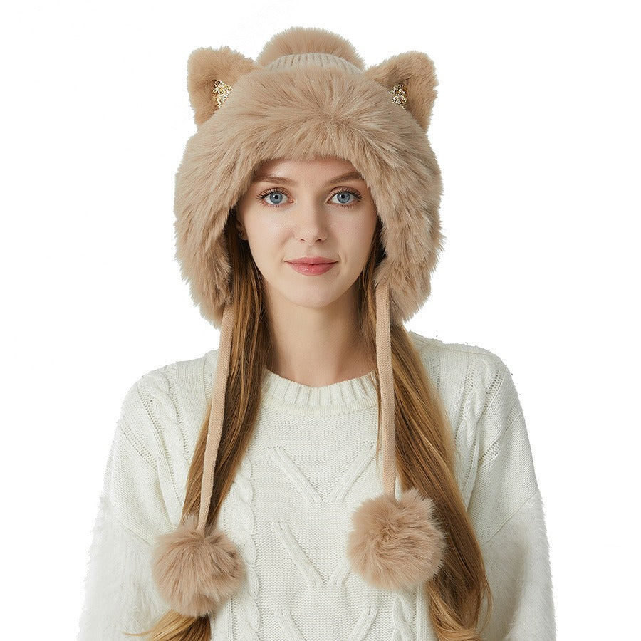 Cute Cat Ear Knitting Hat - Warm Wool Fashion