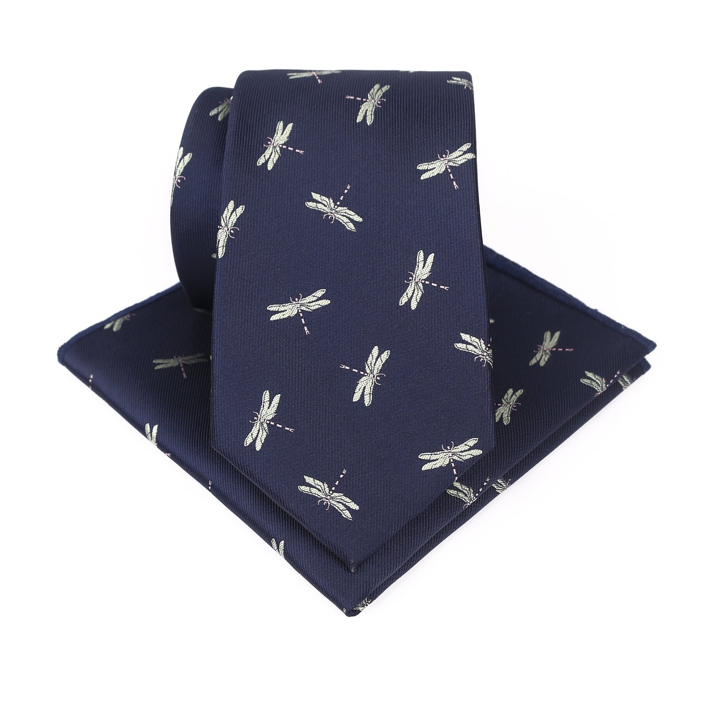 Men's Pineapple Dragonfly Pattern Jacquard Tie