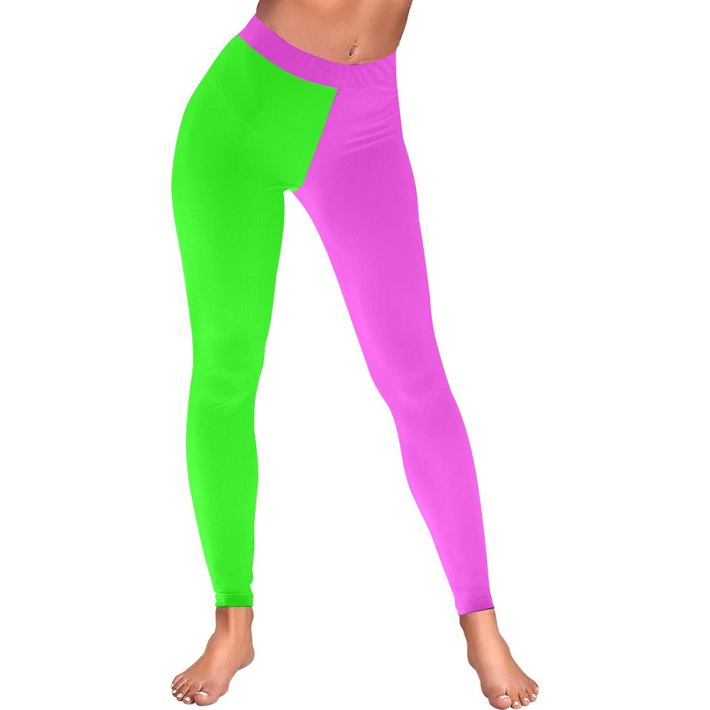 Two-Tone Highlighter Women's All-Over Low Rise Leggings