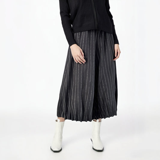 Casual Dark Grey Velvet Lantern Pants