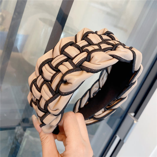 PU Overlock Braided Twist Headband