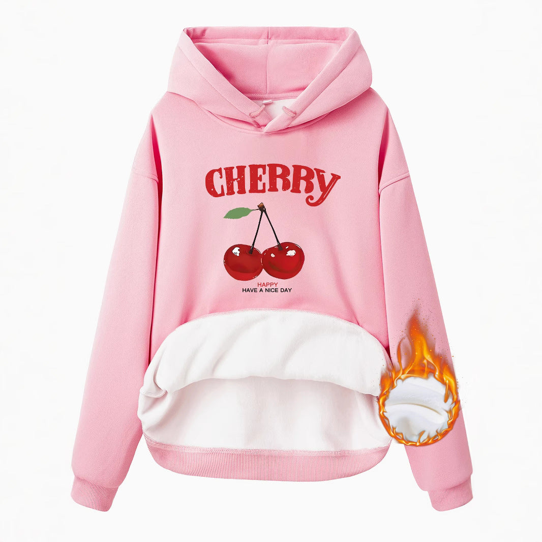 Hooded Long Sleeve Fleece Hoodie with Kangaroo Pocket