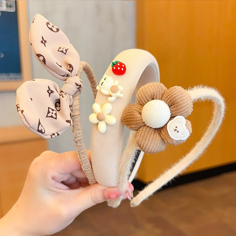 Cartoon Milk Curry Rabbit Plush Hair Band and Clip - Cute Hair Accessories