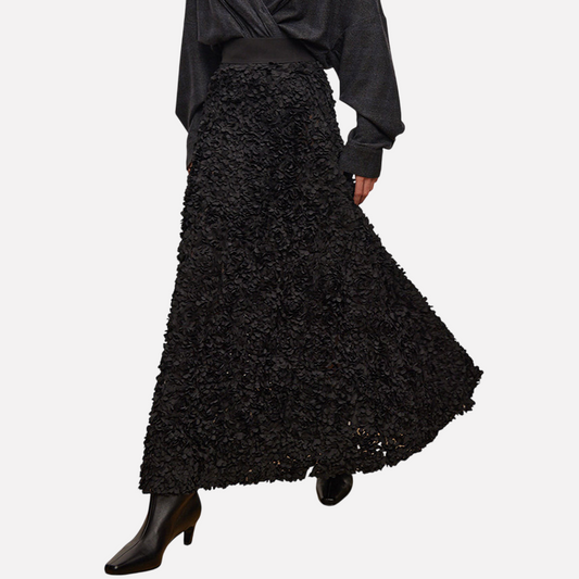 Petal Design Long Evening Skirt for Women