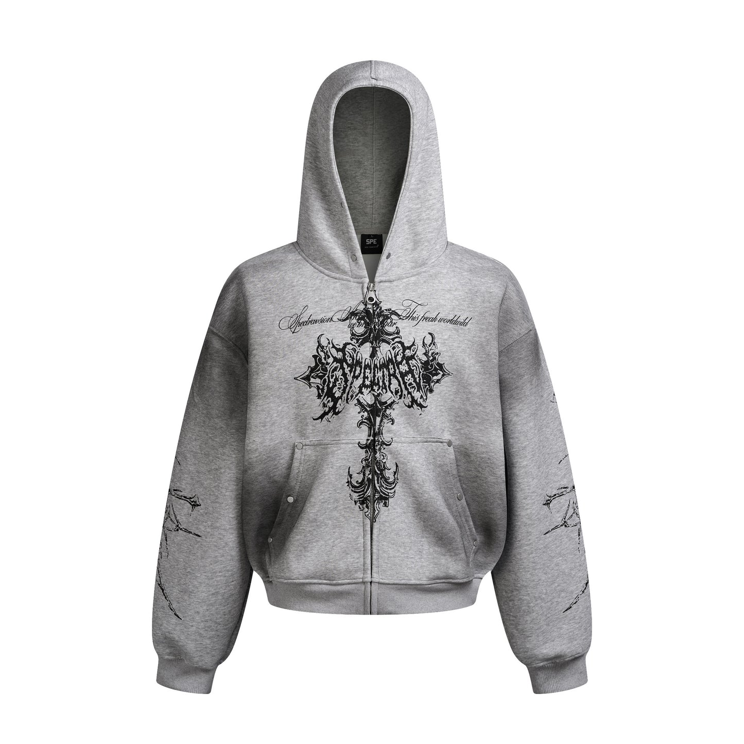 Dirty Stained Cross Hoodie