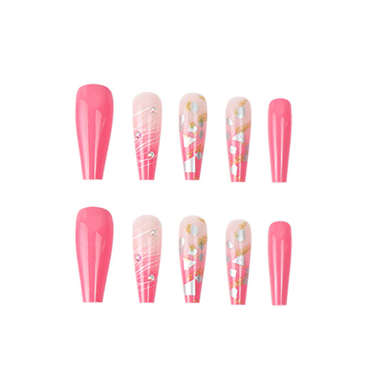Harajuku Style Glitter Powder Spot Drill Nail Patch