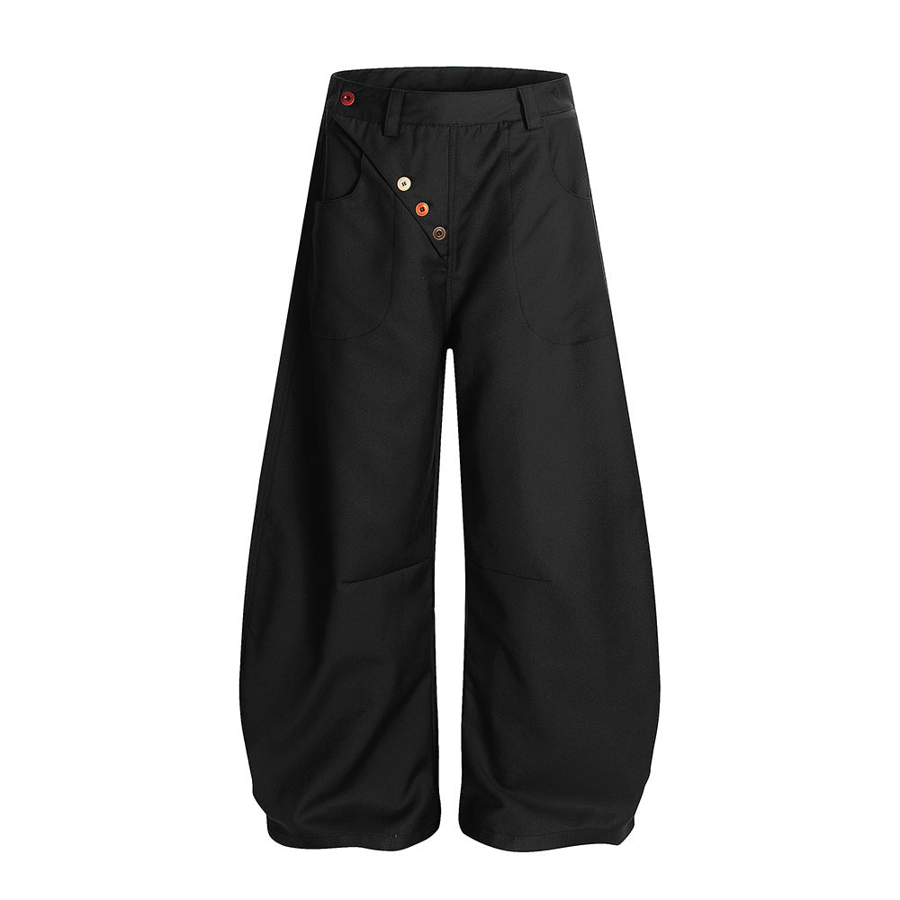 Harajuku Style Loose Wide-Leg Scissors Pants for Men