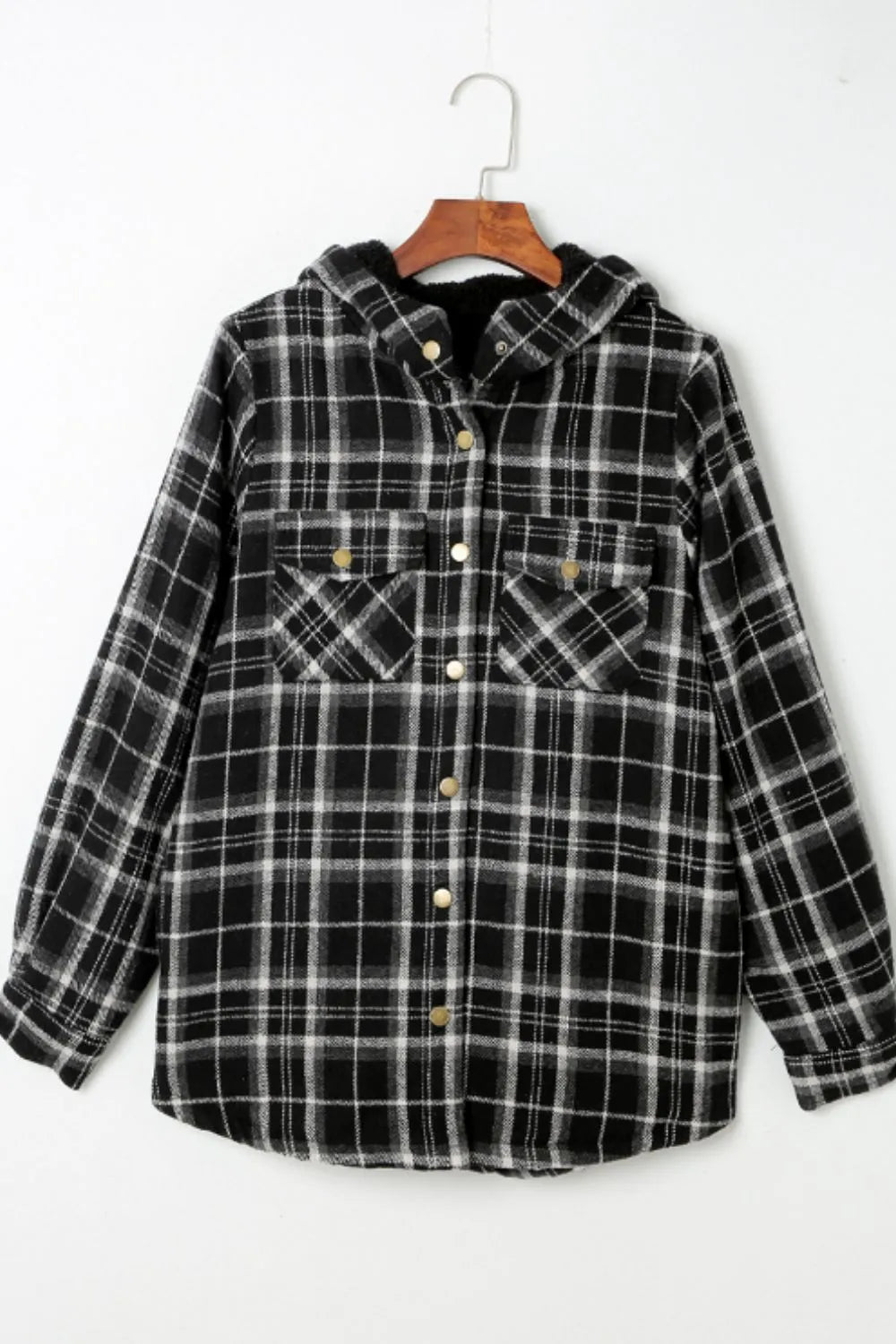 Plaid Button Up Hooded Jacket – Harajuku Style