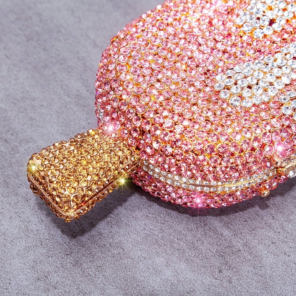 Ice Cream Diamond Evening Clutch Bag - Kawaii Rhinestone Purse