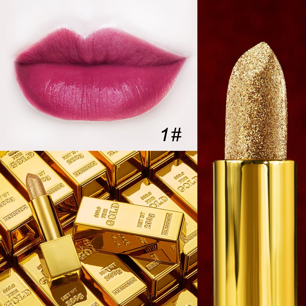 Glitter Lipstick - Moisturizing Velvet Matte Waterproof
