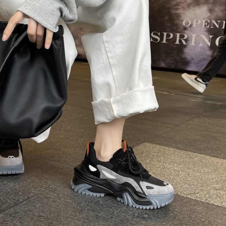 Playful Thick-Soled Cow Leather Spring Shoes