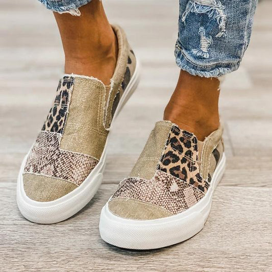 Women's Colorful Canvas Loafers - Casual Flat Shoes