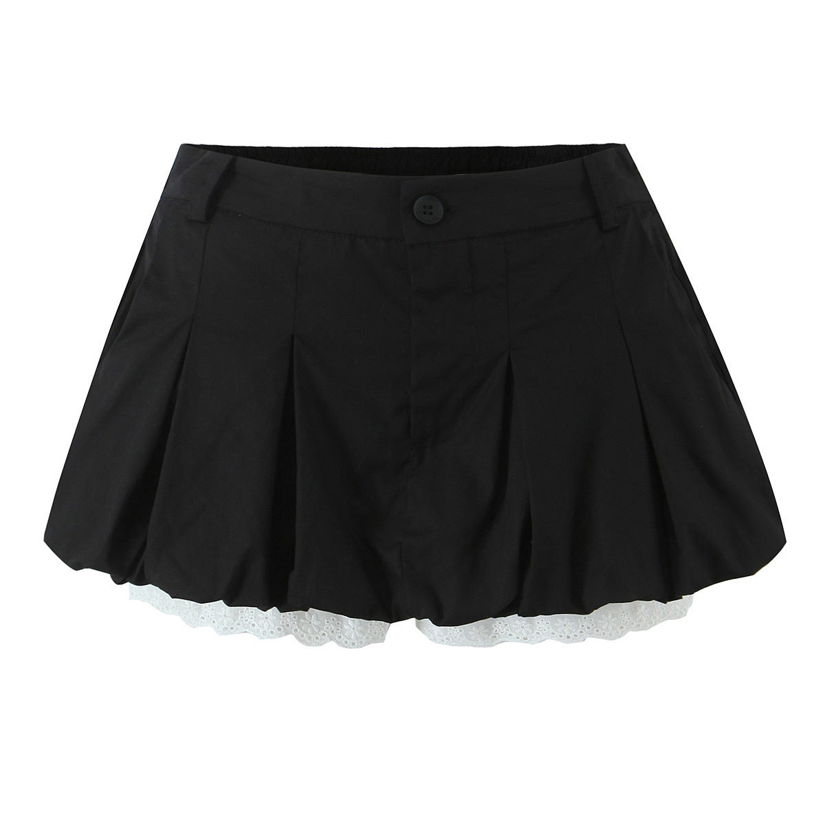 Low Waisted Floral Lace Mini Skirt