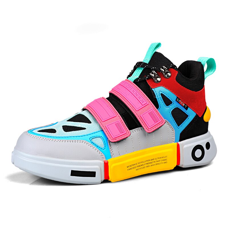 Playful Harajuku Style Men’s Running Shoes - Lace Up Sport Shoes