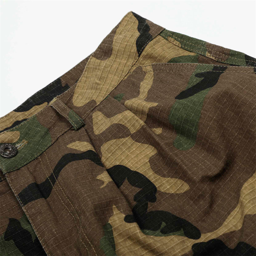 Men's Loose Wide-Leg Camouflage Summer Work Shorts